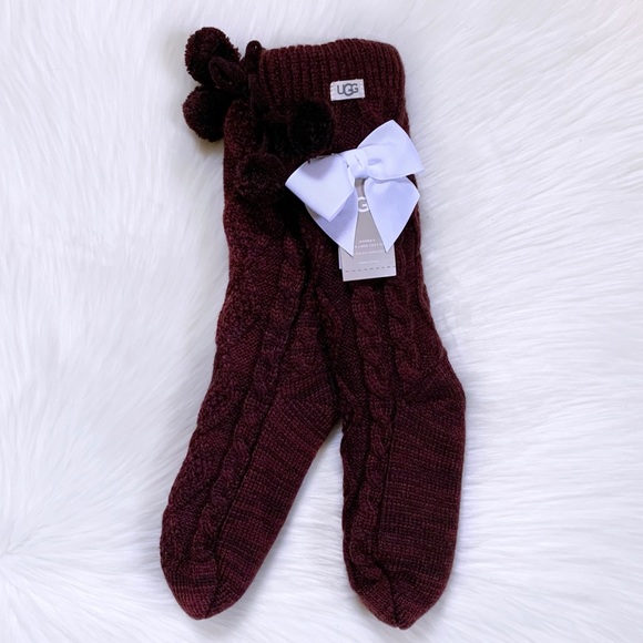 UGG Accessories - UGG Pom Pom Fleece Lined Cozy Socks